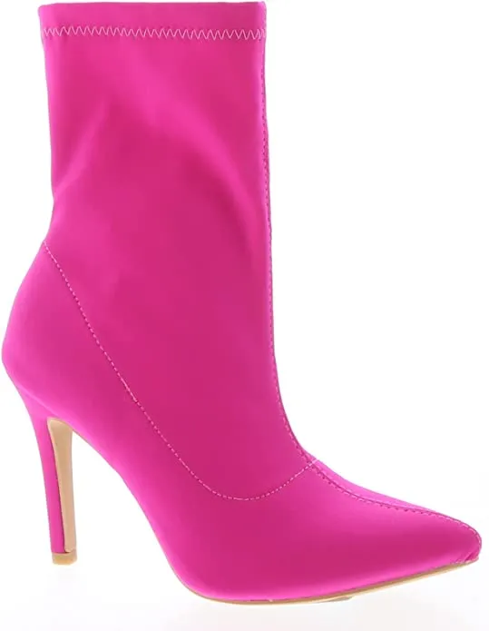 Naturalizer Dress Shoes Pointed Ankle Toe Stiletto Heels Stretch Booties