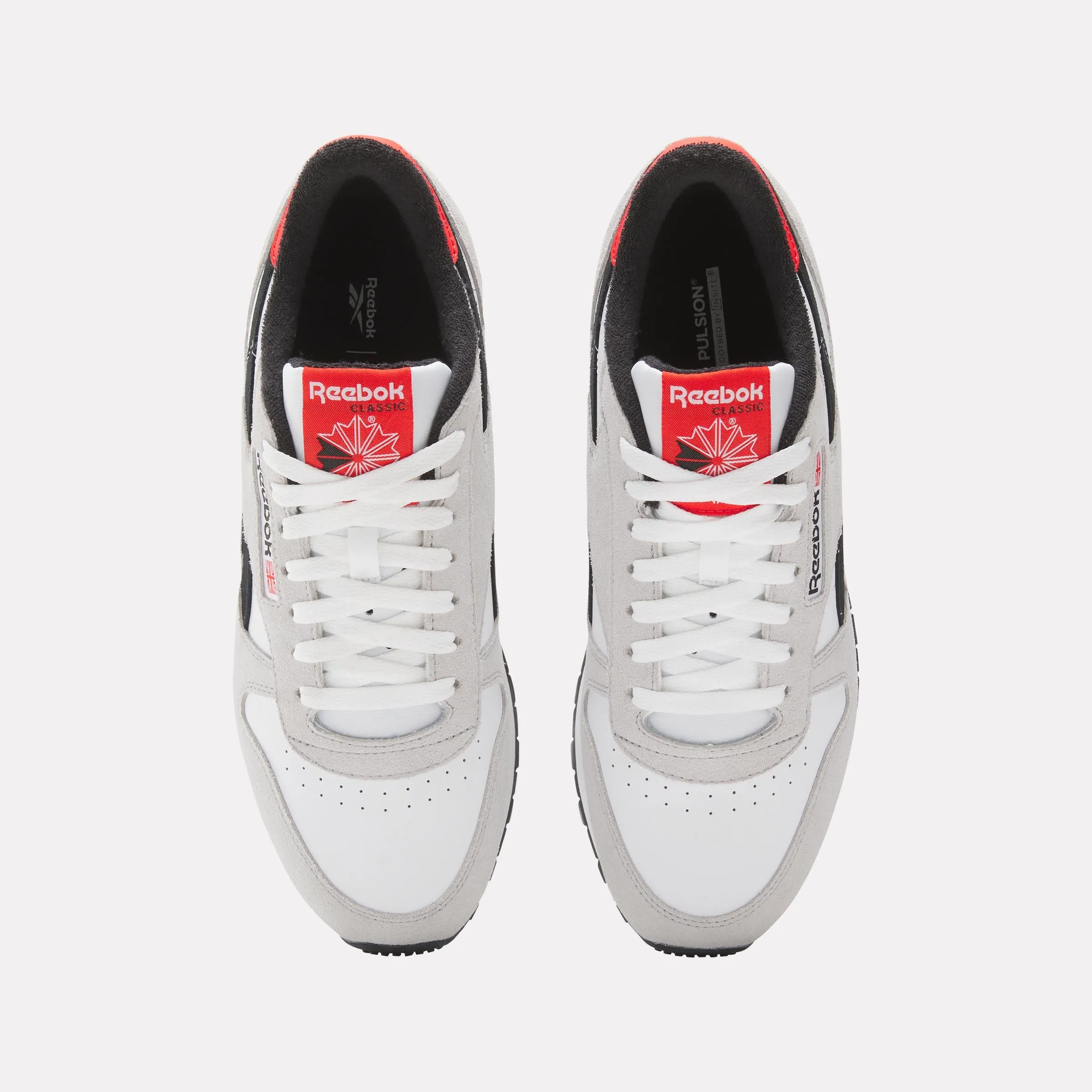 Reebok Footwear Men Classic Leather Shoes WHITE/MIST GREY/BLACK Asics Tennis Shoes Deals