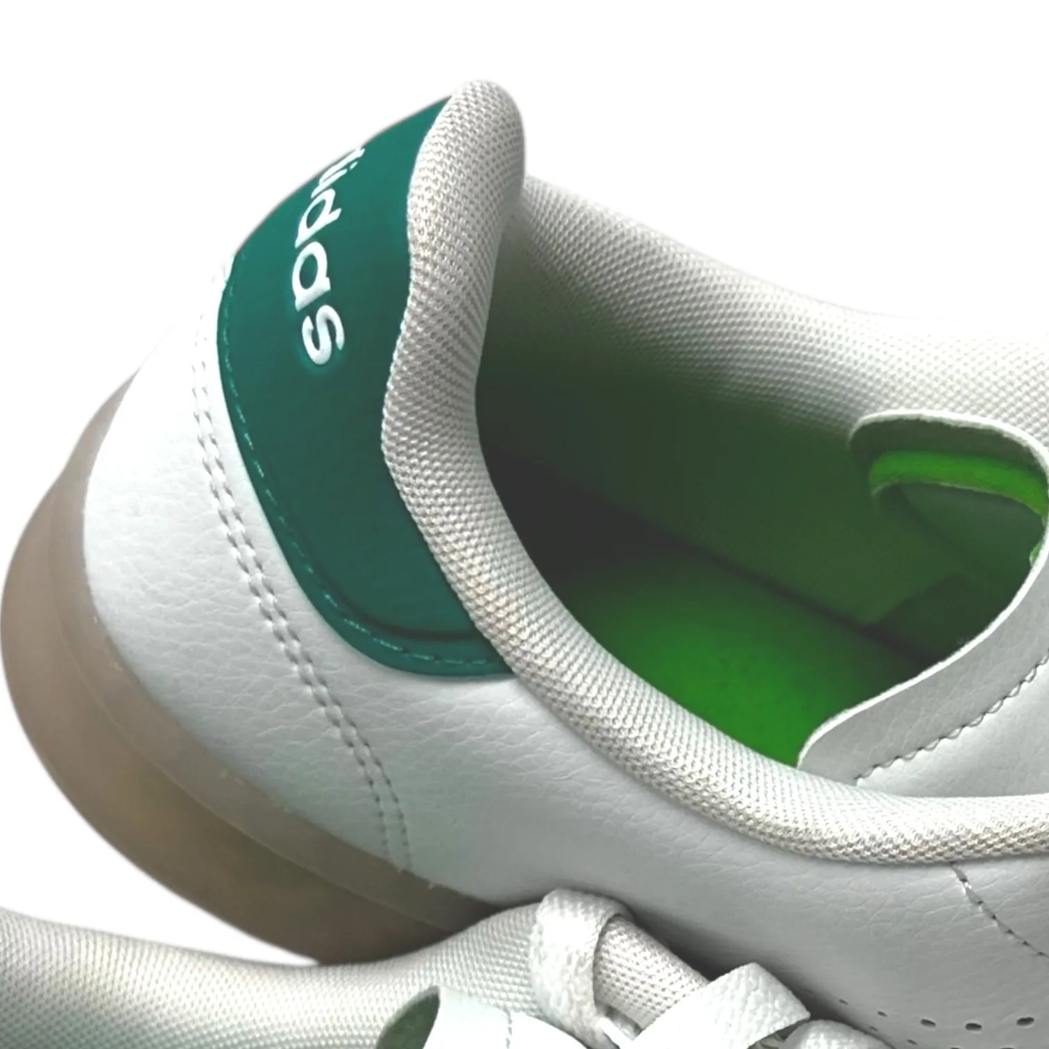 Adidas Advantage ECO Men's Sneaker Size 7 White Leather Tennis Shoes Adidas Three Stripe Shoes