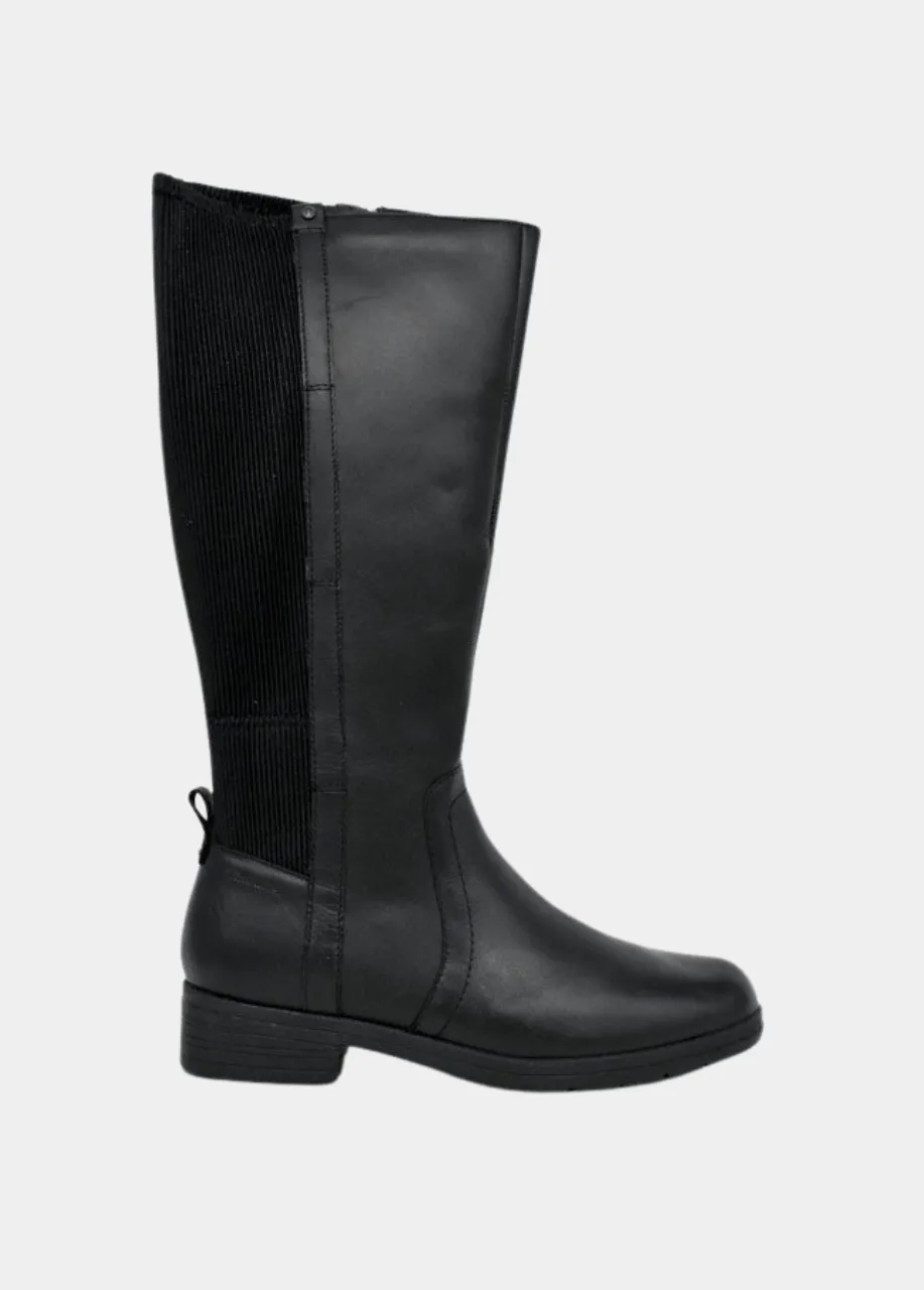 Best Tennis Shoes For Walking Tamaris Versatile Black Leather Knee High Boots