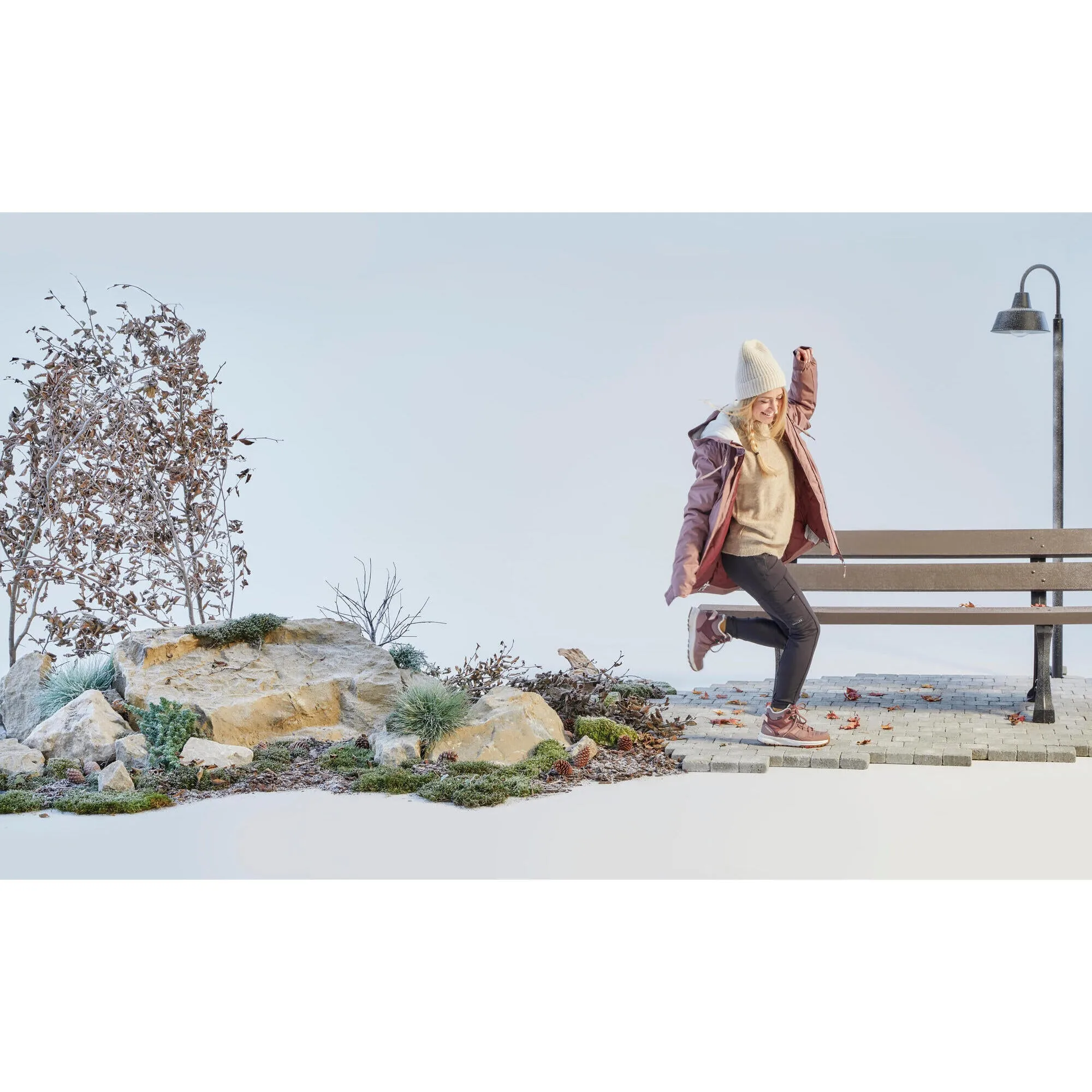 Quechua Women's SH100 X-Warm Waterproof Mid Hiking Boots Snow Boots Jcpenney