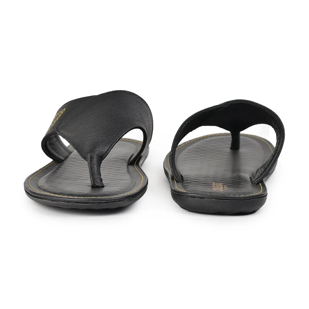 Rubber Slippers Coolers Casual Black Slippers For Men AVN-15 By Liberty