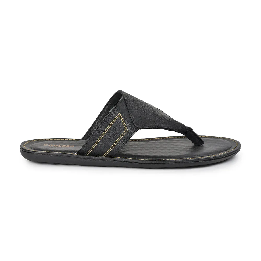 Slides Heels Coolers Casual Black Slippers For Men AVN-15 By Liberty