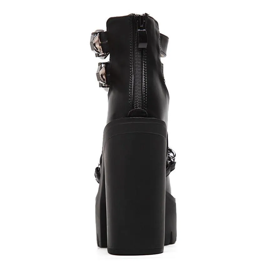 Adidas Shoes Foam High Heels Platform Shoes Gothic Ankle Boots