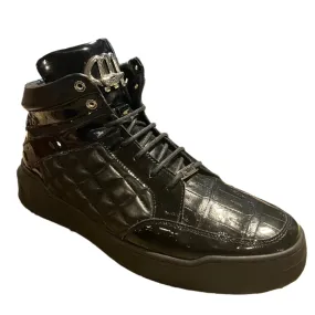 Mauri- 8499 Patent/Ostrich/Black Adidas Kickboxing Shoes