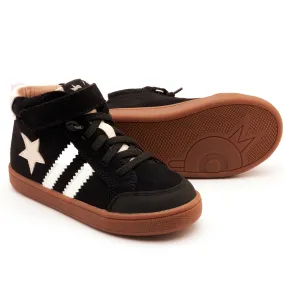 Asics Versablast 4 Running Shoes Old Soles Boy's and Girl's WOS High Top Casual Shoes - Black Suede / Snow / Sporco