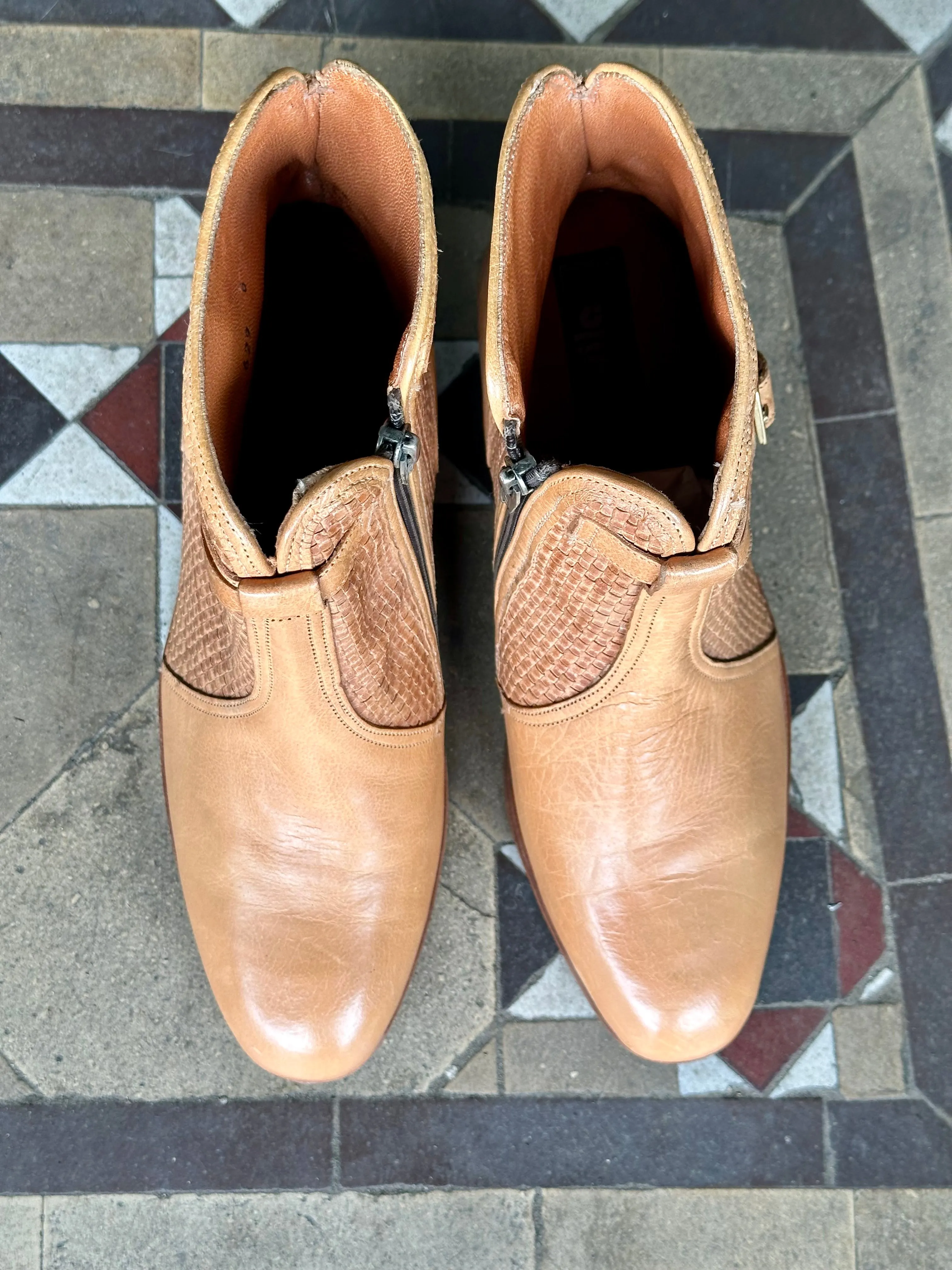 Adidas Sm Ii Shoes Rare 70s Tan Leather Platform Boots