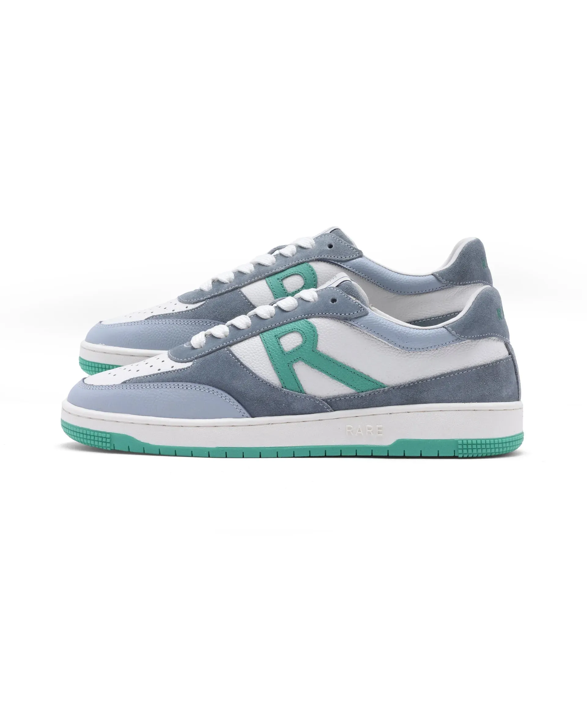 Rare Rabbit Men's Parallax White/ Blue Genuine Suede Colorblock Low-Top Lace-Up Sneaker Shoes Asics Gt-1000 7 Running Shoes