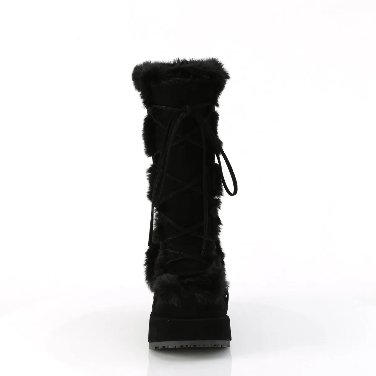 Spezial Adidas Shoes CUBBY-311 DemoniaCult Black Vegan Suede Sexy Women's Mid-Calf & Knee High Boots (Alternative Footwear)