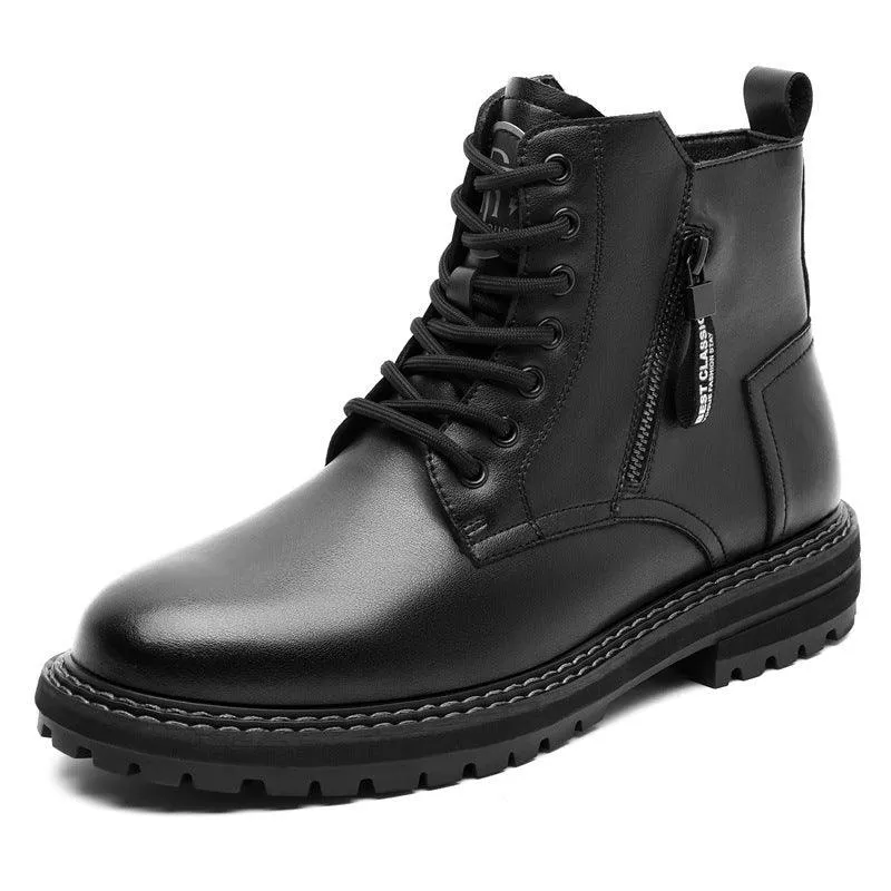 Steel Toe Work Boots Lightweight Dr Martens Boots Men's Trendy Plus Velvet Working Wear