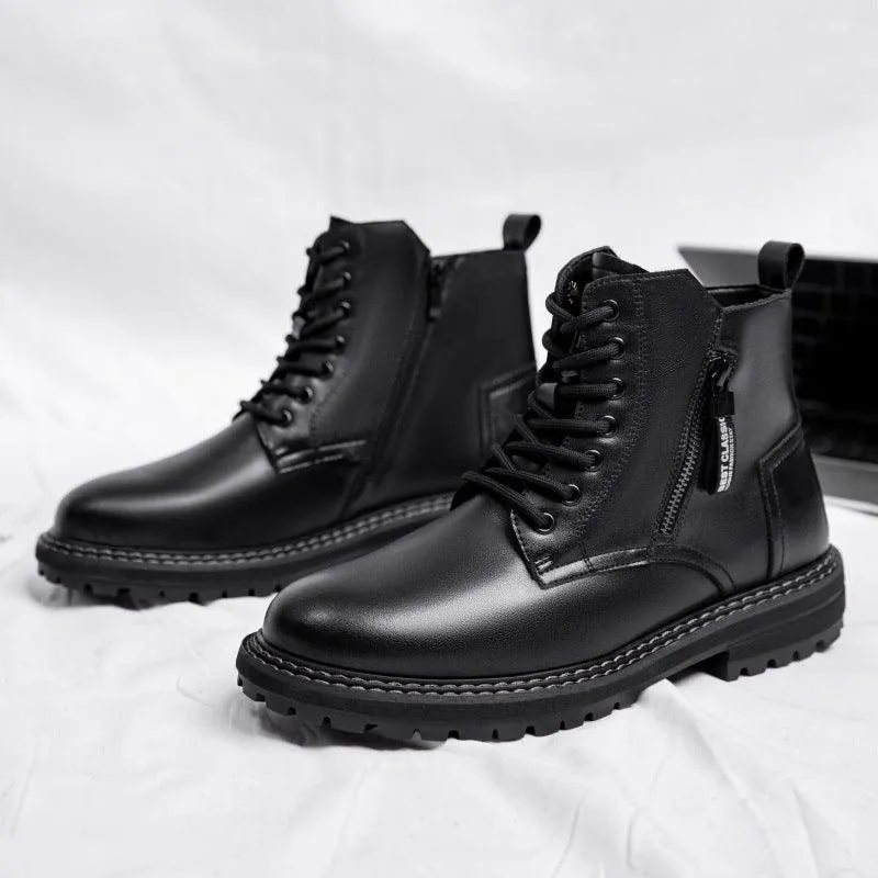 Dr Martens Boots Men's Trendy Plus Velvet Working Wear Thermal Work Boots
