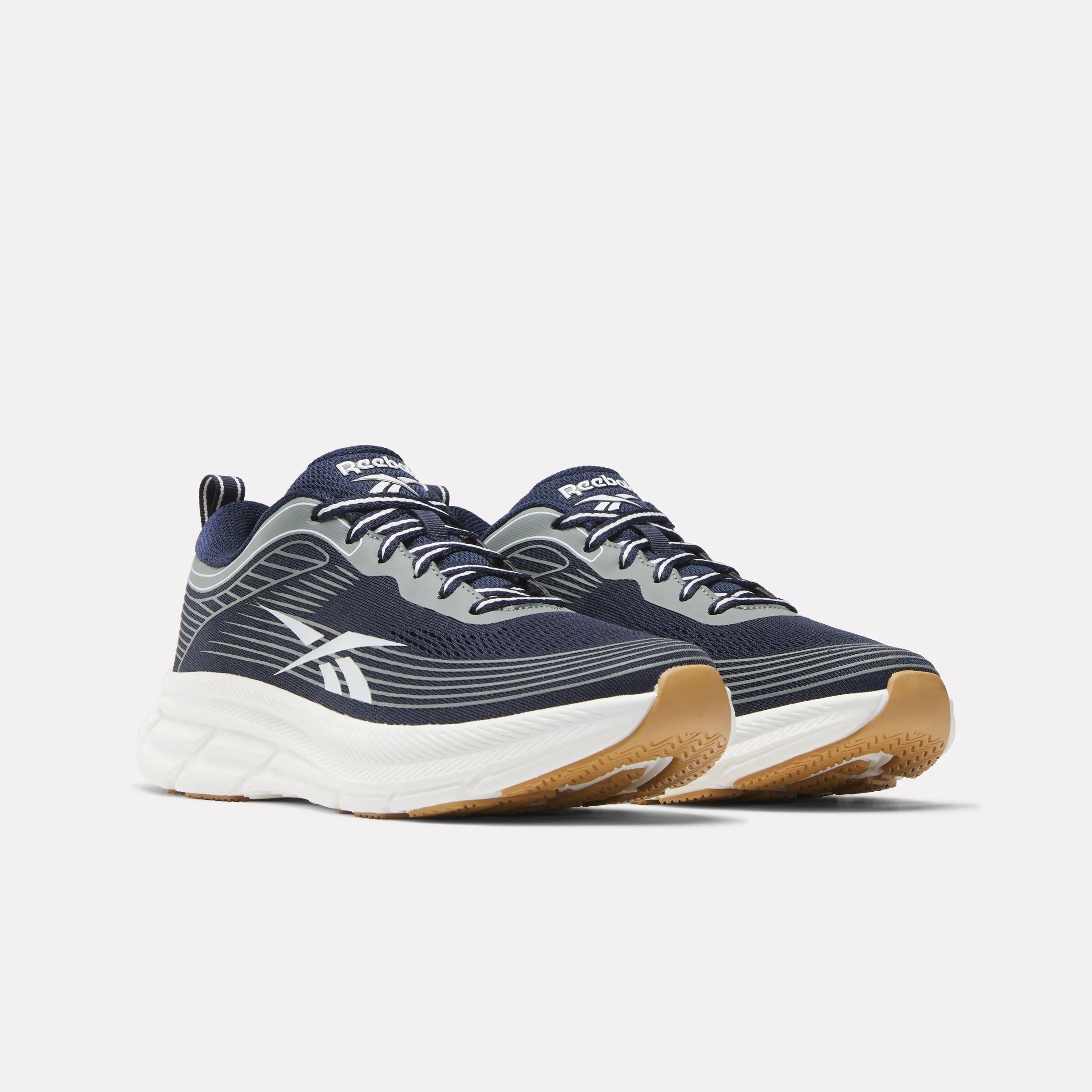 Asics Running Shoes Kayano 24 Reebok Footwear Men Road Strider Running Shoes VECTOR NAVY/WHITE/GUM