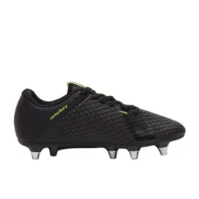 Adidas Japan W Shoes Canterbury Phoenix 3.0 SG Rugby Boot - Black/Lime