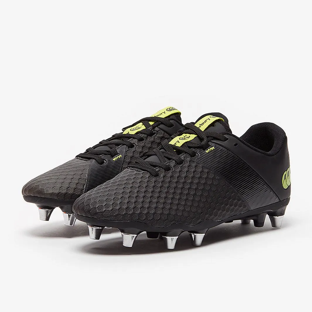 Adidas Led Light Shoes Canterbury Phoenix 3.0 SG Rugby Boot - Black/Lime