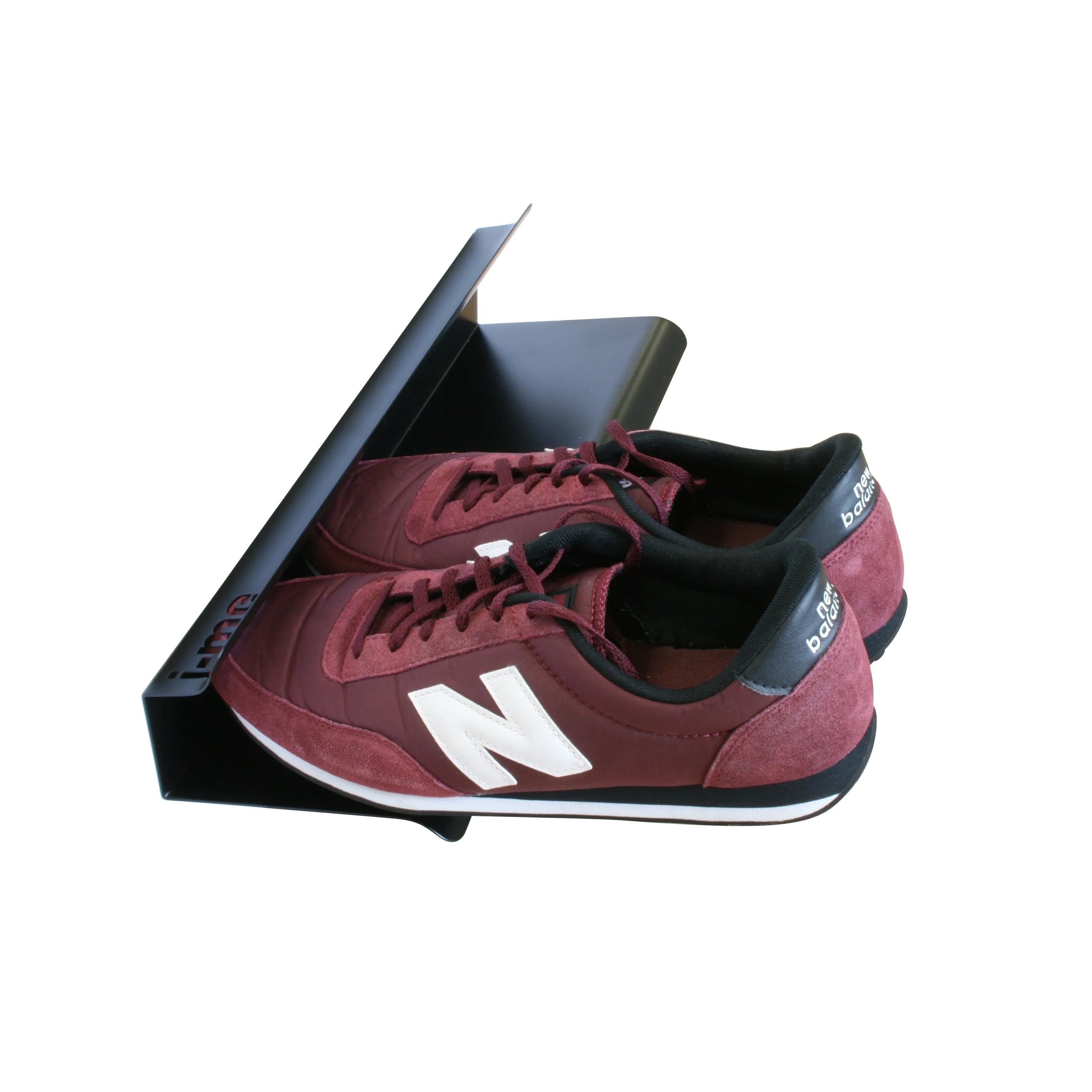 J-ME - Horizontal Floating Shoe Rack 400mm - Black Asics Tennis Shoes Size 8