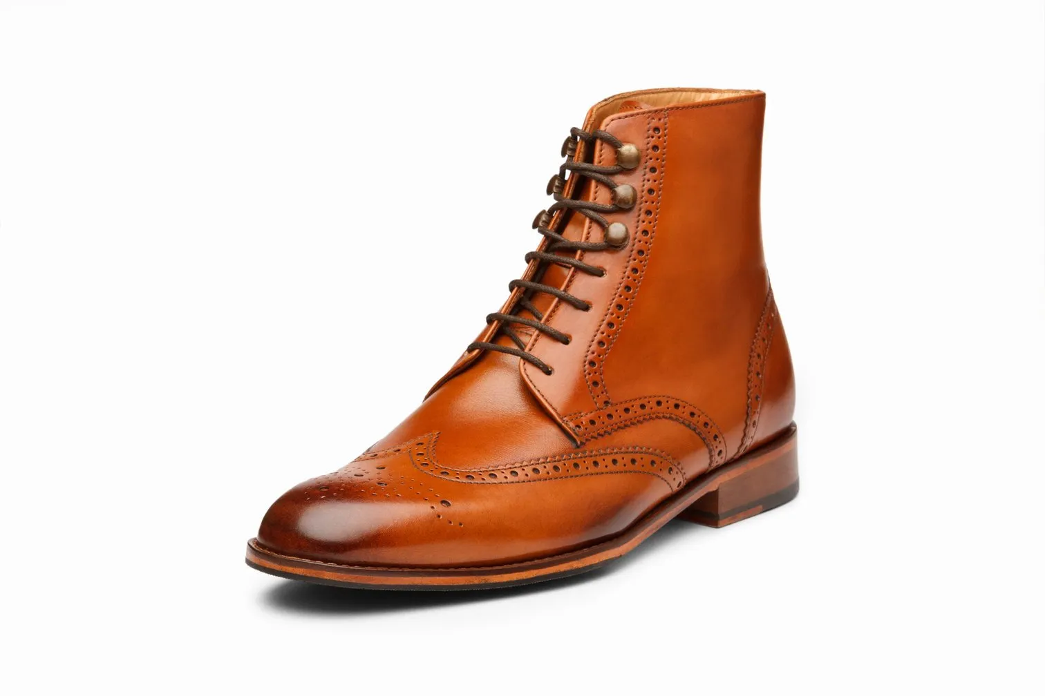 Leather Wingtip Brogue Boot - Tan Adidas U_path X Shoes
