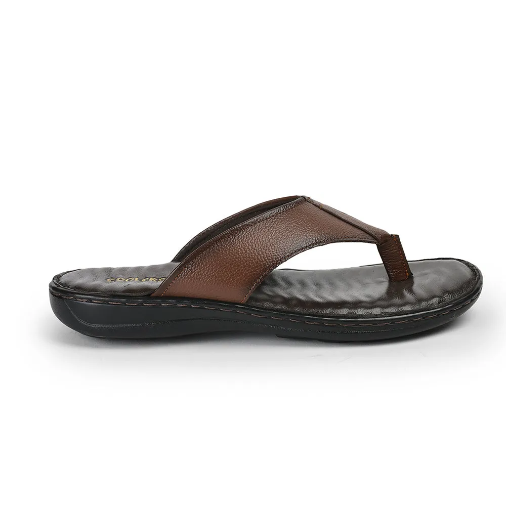 Airmag Slippers Coolers By Liberty Men HOL-128E Tan Casual Slipper