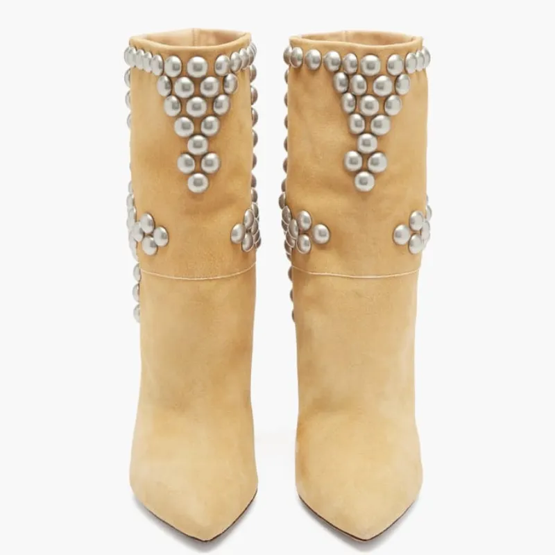 Chic Cowhide Suede Boots Crochet Adidas Shoes