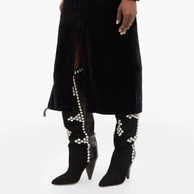 Chic Cowhide Suede Boots Adidas Lightweight Running Shoes