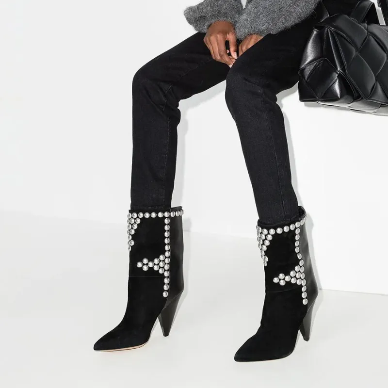 Chic Cowhide Suede Boots Adidas Crazyflight Mid Top Volleyball Shoes