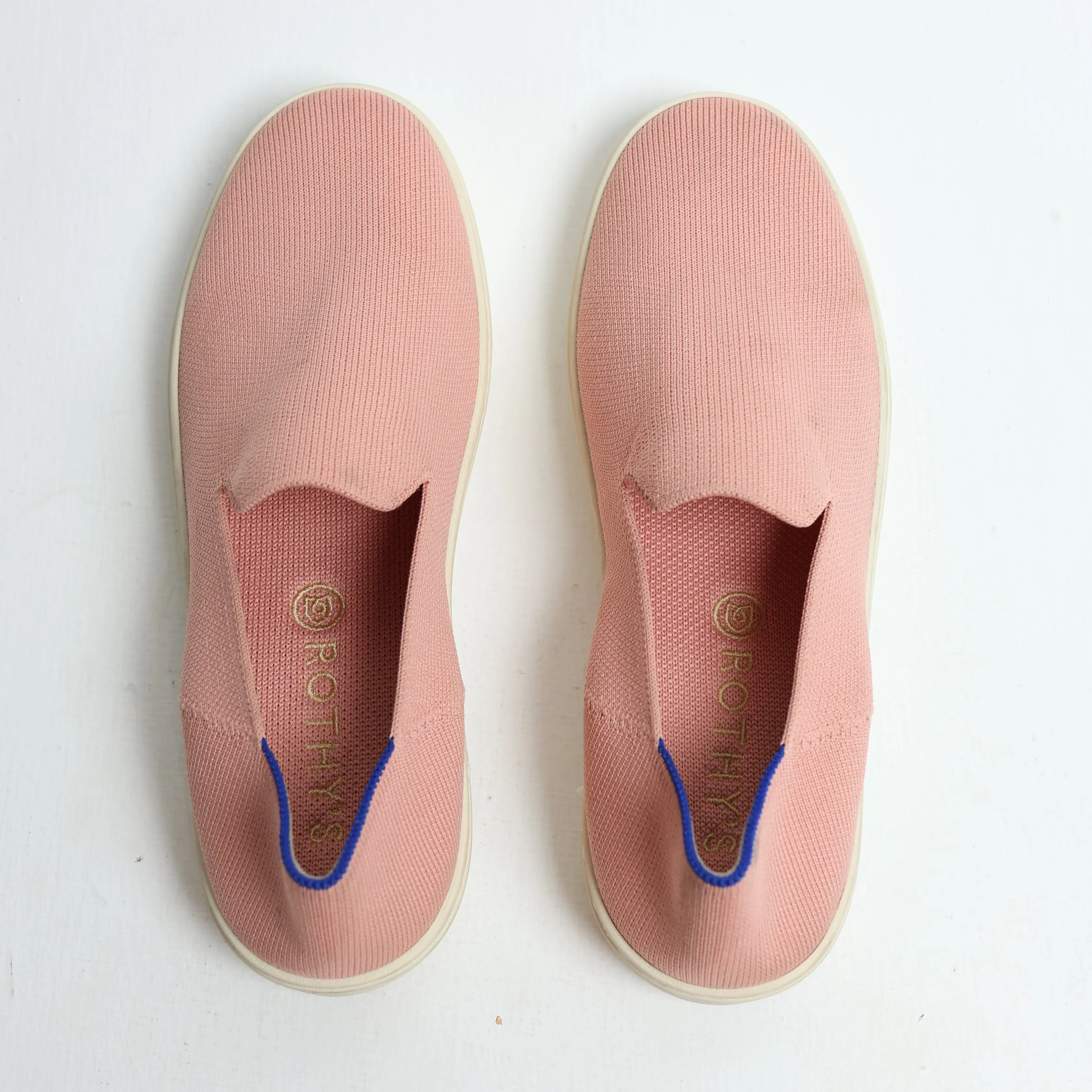 Rothy - Women - Slip On Sneaker - Light Pink Asics Cream Shoes