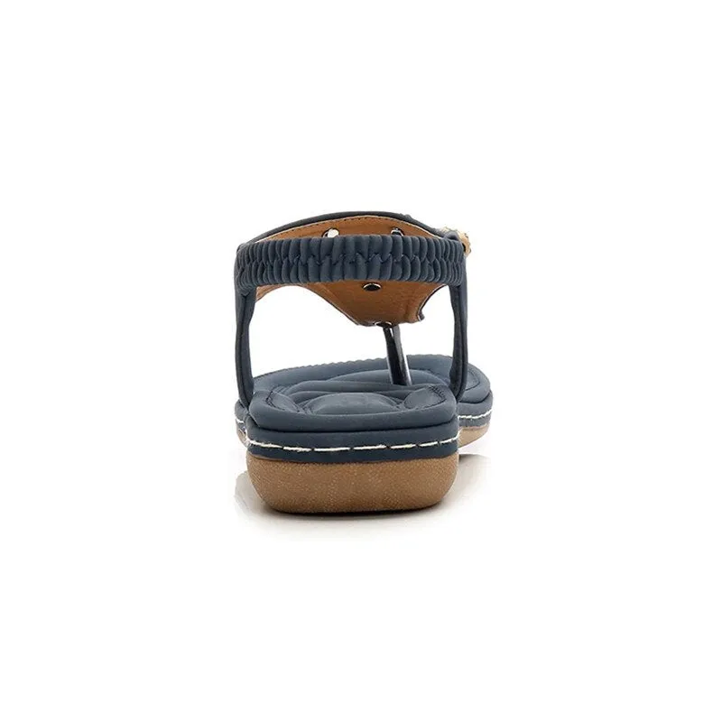 Vanccy Bohemia Women Ladies Fashion Crystal Bead Flat Sandals Best Asics Distance Running Shoe