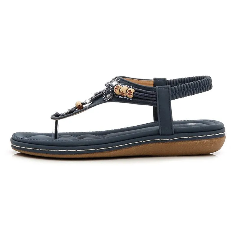 Asics Walking Shoes Sale Vanccy Bohemia Women Ladies Fashion Crystal Bead Flat Sandals