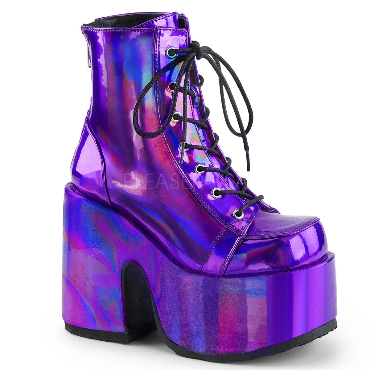 5 Inch Heel CAMEL-203 Purple Hologram Best Custom Made Work Boots