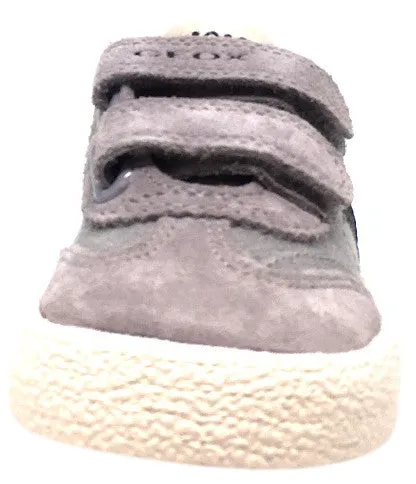 Geox Respira Boy's Suede and Canvas Double Hook and Loop Skater Sneaker Shoes, Grey/Navy Asics Walker Shoes