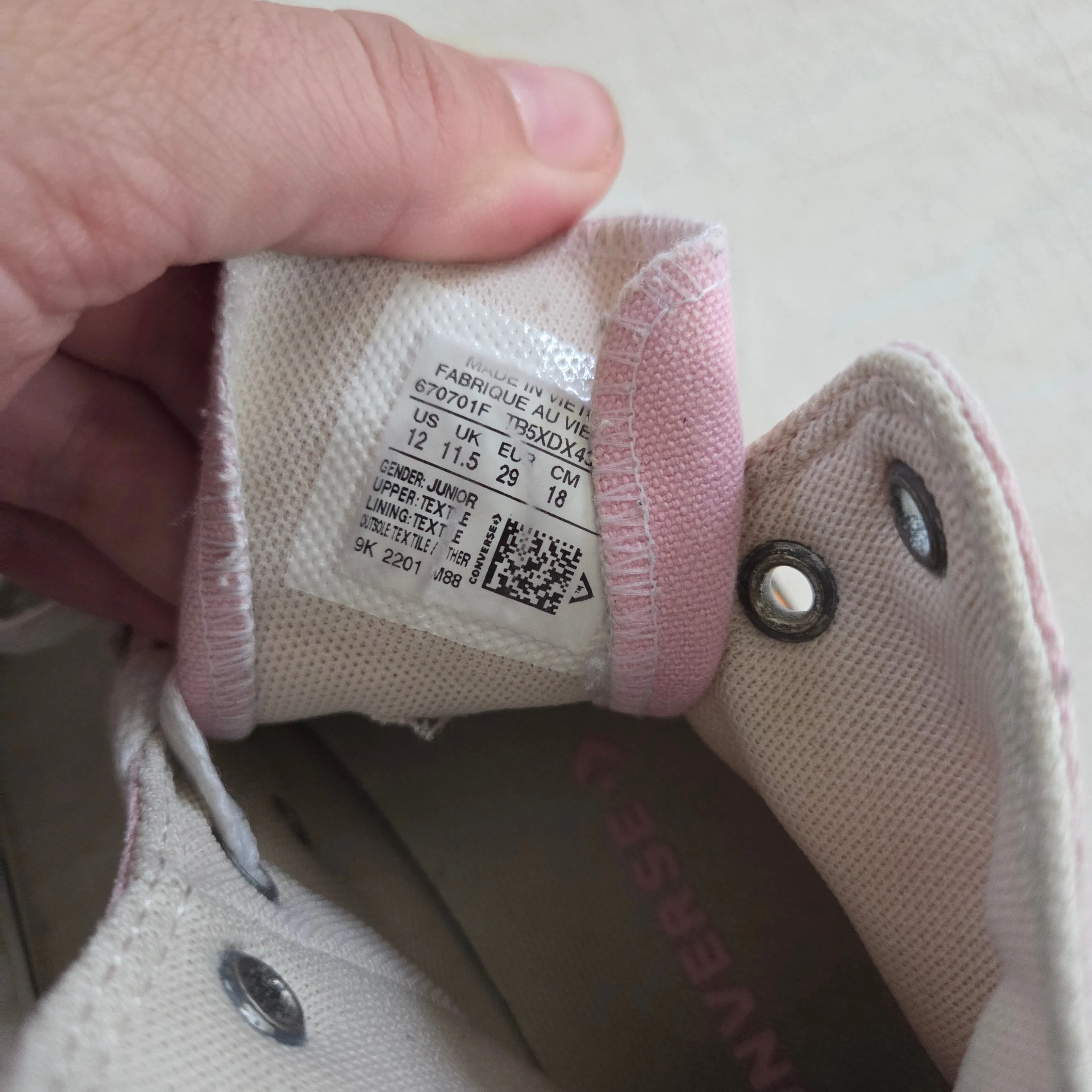 Converse Sunflower Pink Hightops kids 12 Asics Shoes Size 7