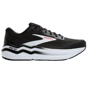 Brooks Men's 110431 027 Ghost Max 2 Black White Fiery Red Cushion Neutral Running Shoes Asics Gel Casual Shoes