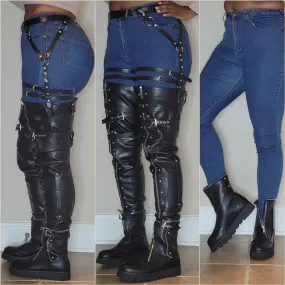 Seperated Garter Flat Boots Uk To Us Shoe Size Adidas