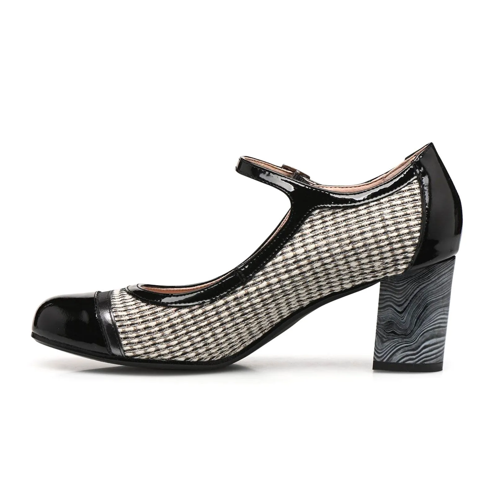 Dorking Rodin D8741 Heeled Mary Jane (Women) - Black/Anthracite Maxi Dress And Tennis Shoes