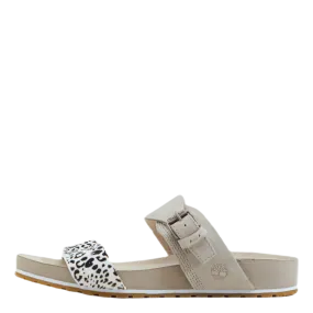 Slippers Outside Malibu Waves 2 Band Slide White/Black