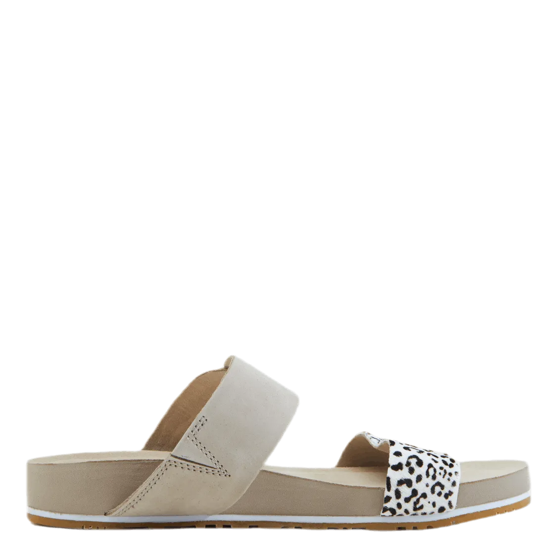 Malibu Waves 2 Band Slide White/Black Slippers Wedge Heels