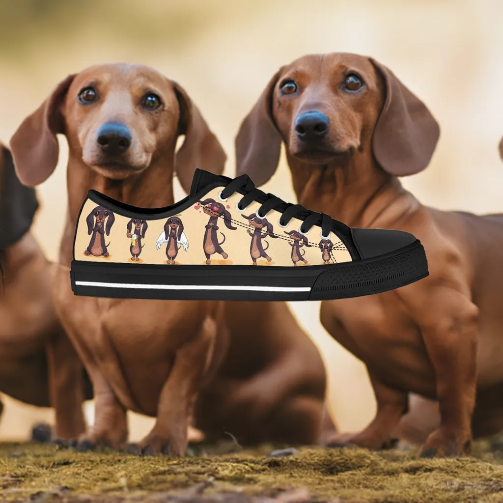 Dancing Dachshund Women's Low Top Sneakers Asics Gel Fuji Racer 3 Trail Running Shoe