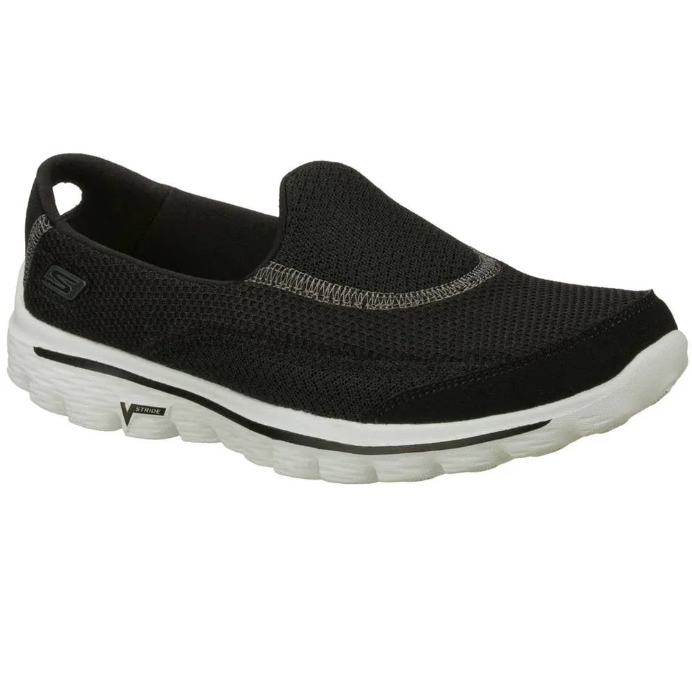 Skechers Go Walk 2 Shoes Black/White Final Clearance Sale Adidas Shoes Like Socks