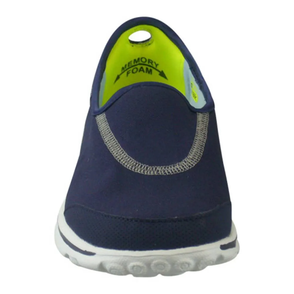 Cute Adidas Shoes Gazelle Skechers Go Walk Impress Shoes Navy/White Final Clearance Sale