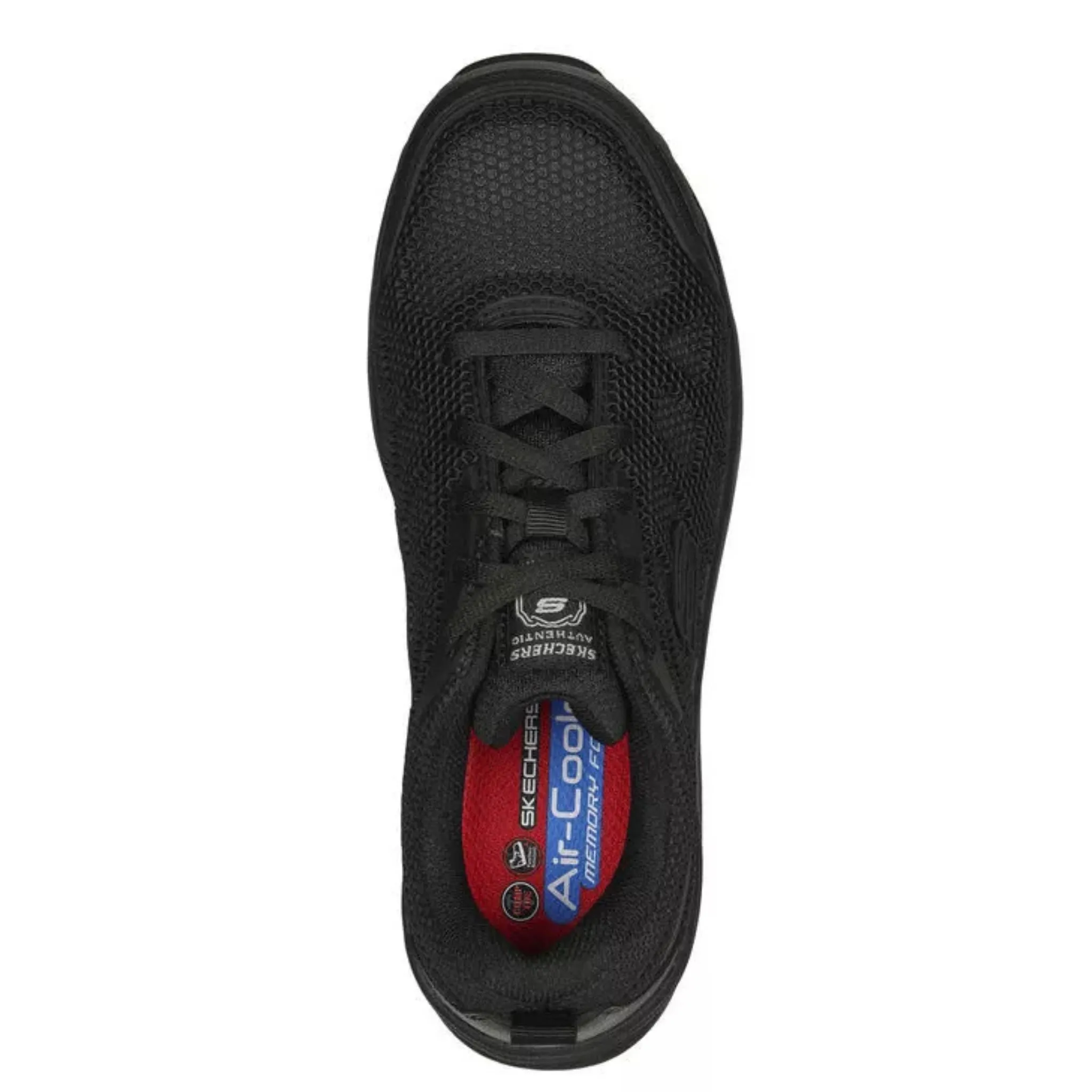 Shop Asics Tennis Shoes Skechers Women's 77289 Bulkin Ayak Black Safety Toe Metal Free Work Shoes