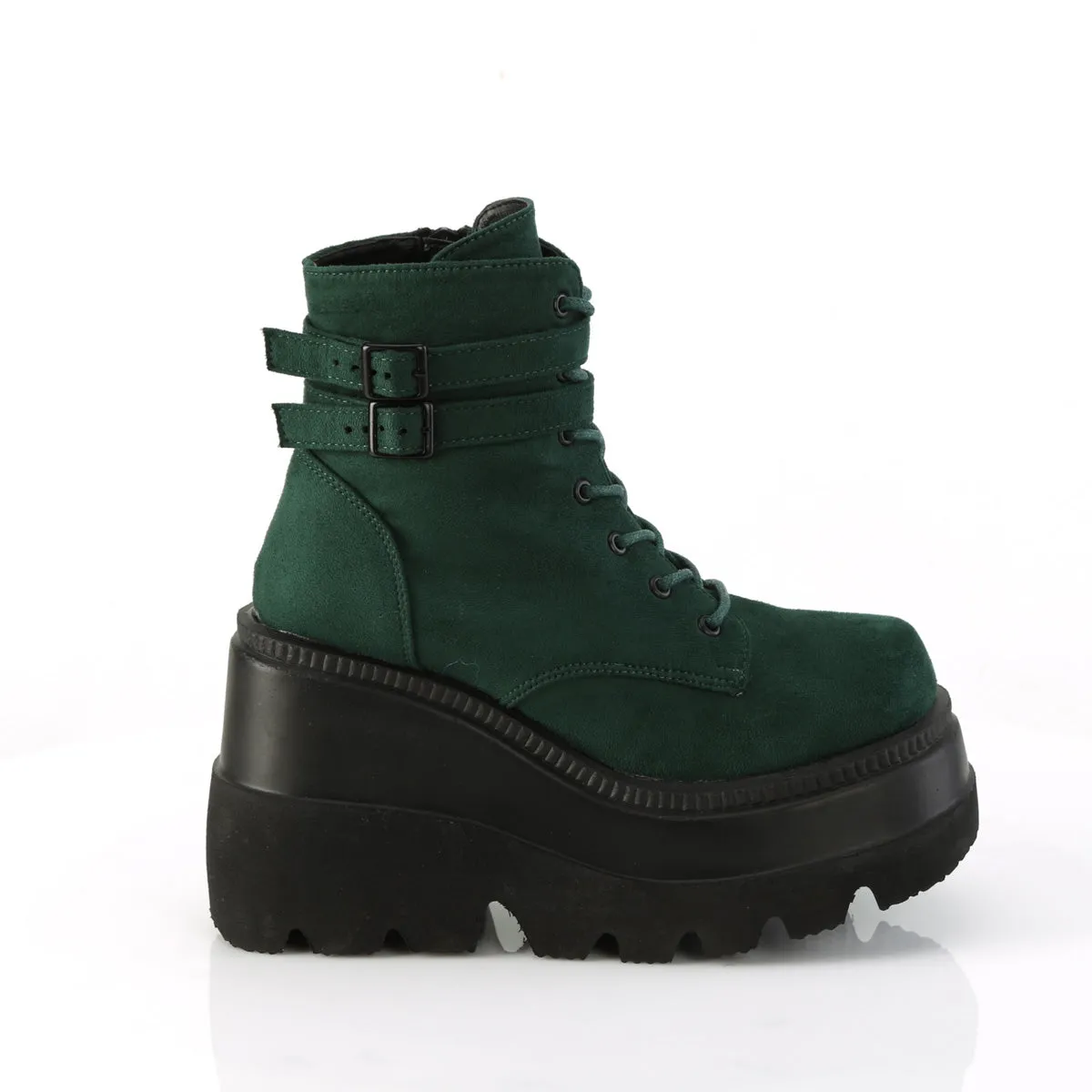 Puncture Resistant Work Boots 4 Inch Platform SHAKER-52 Emerald Suede