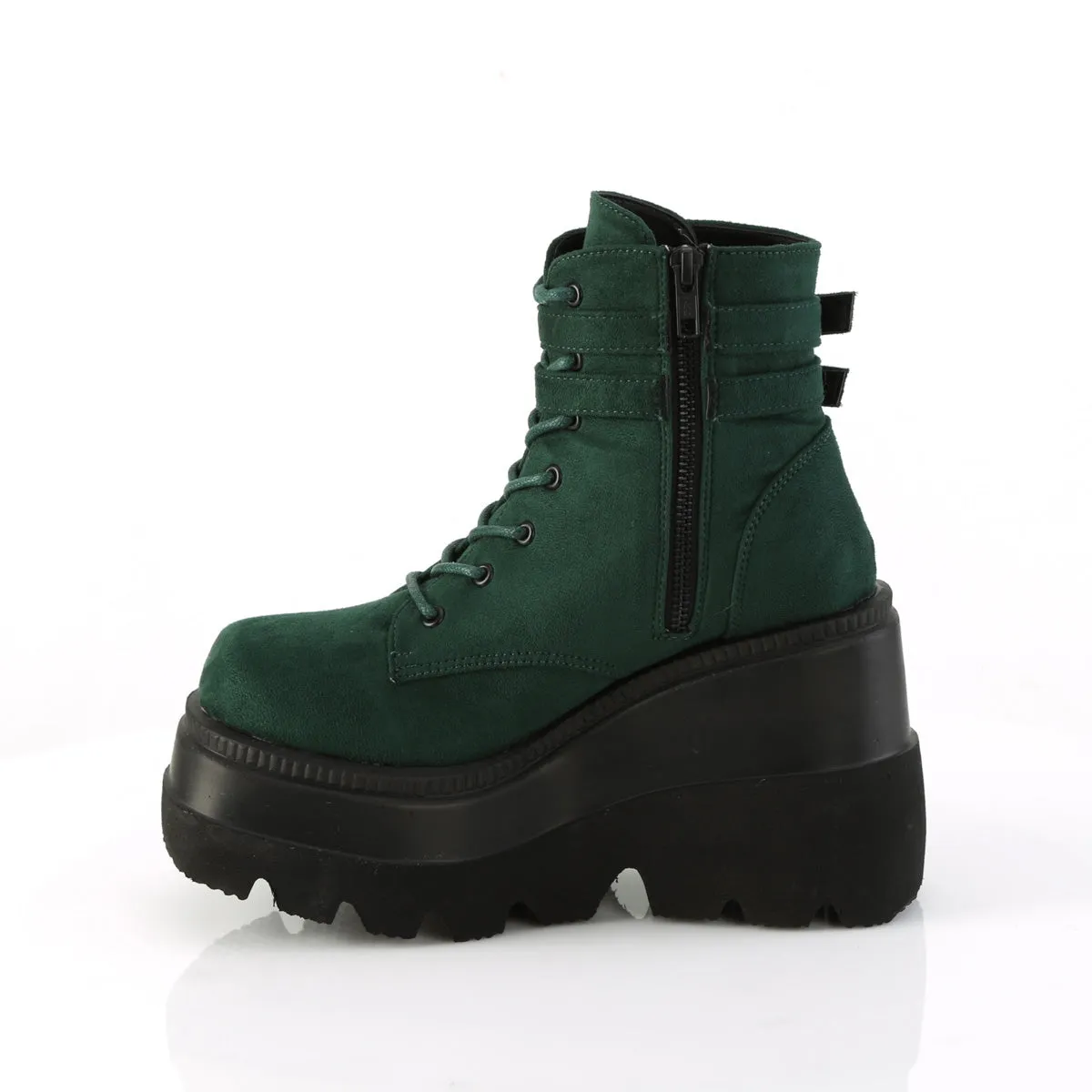 4 Inch Platform SHAKER-52 Emerald Suede Work Boots Around Me