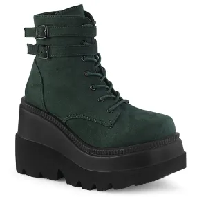4 Inch Platform SHAKER-52 Emerald Suede Workhog Pull On Work Boots