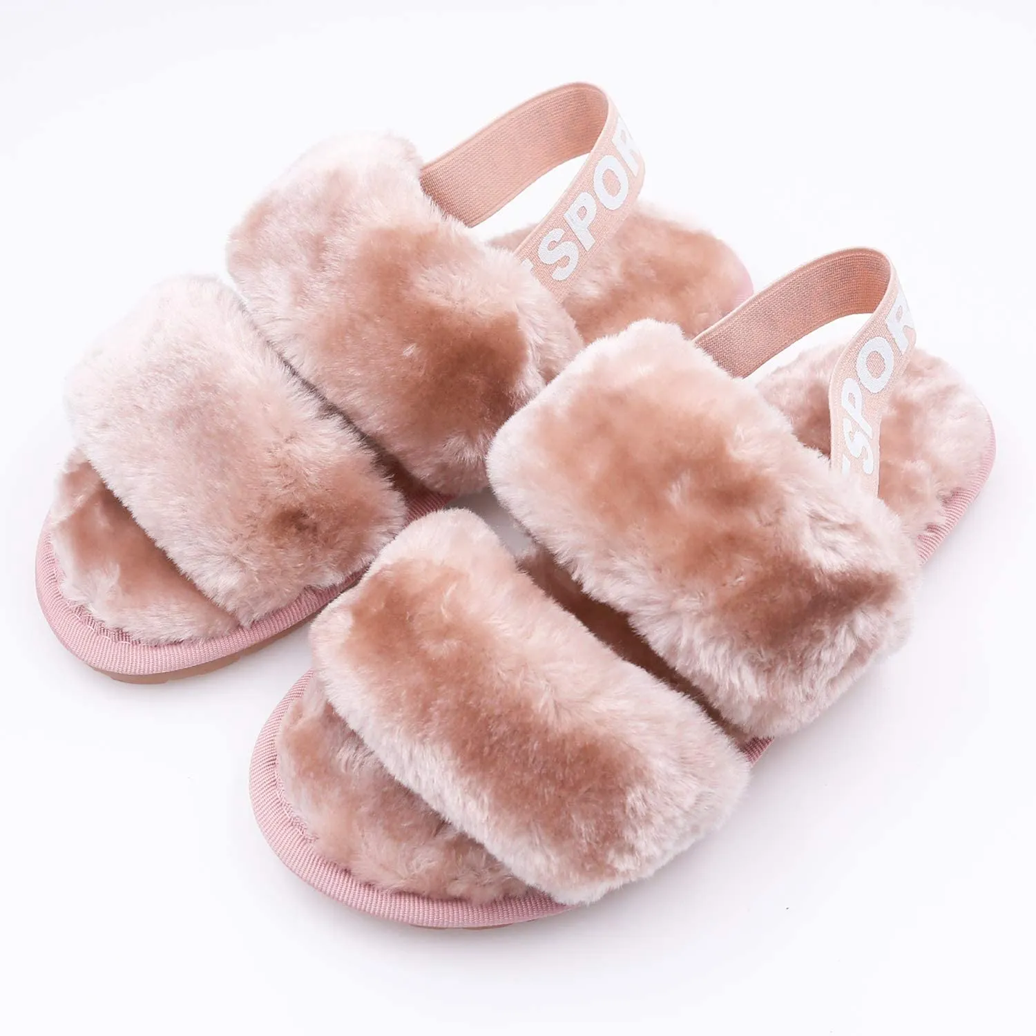 Women's House Fuzzy Sandals Slipper(Light Pink) Rilakkuma Slippers
