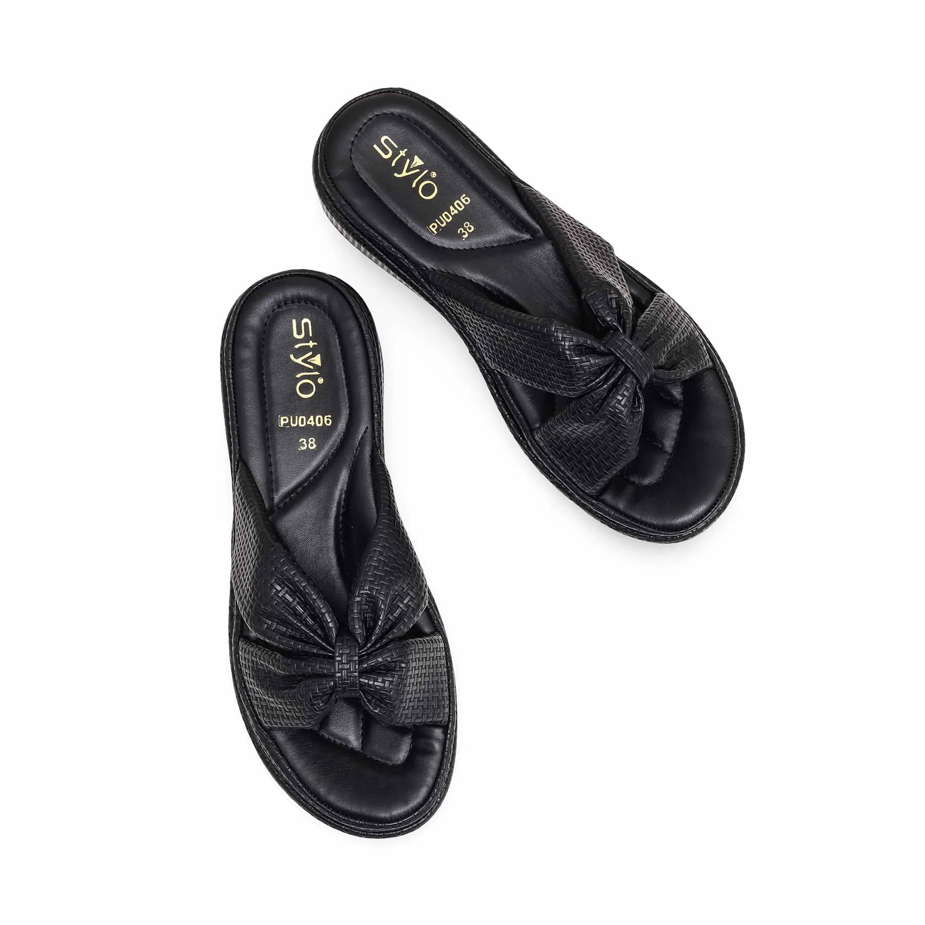 Big Shoes Slippers Black Formal Slipper PU0406