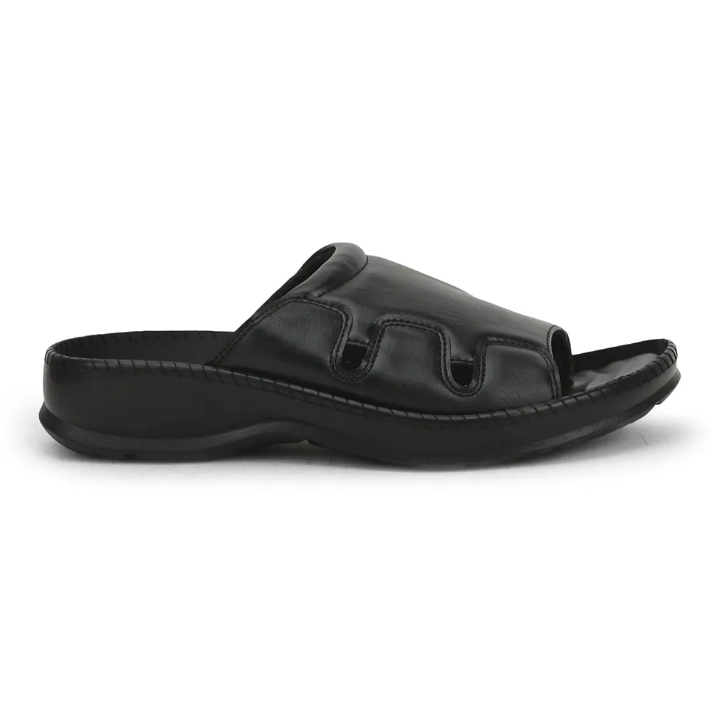 Tonka Slippers Coolers Black Casual Slippers For Men META-2 By Liberty
