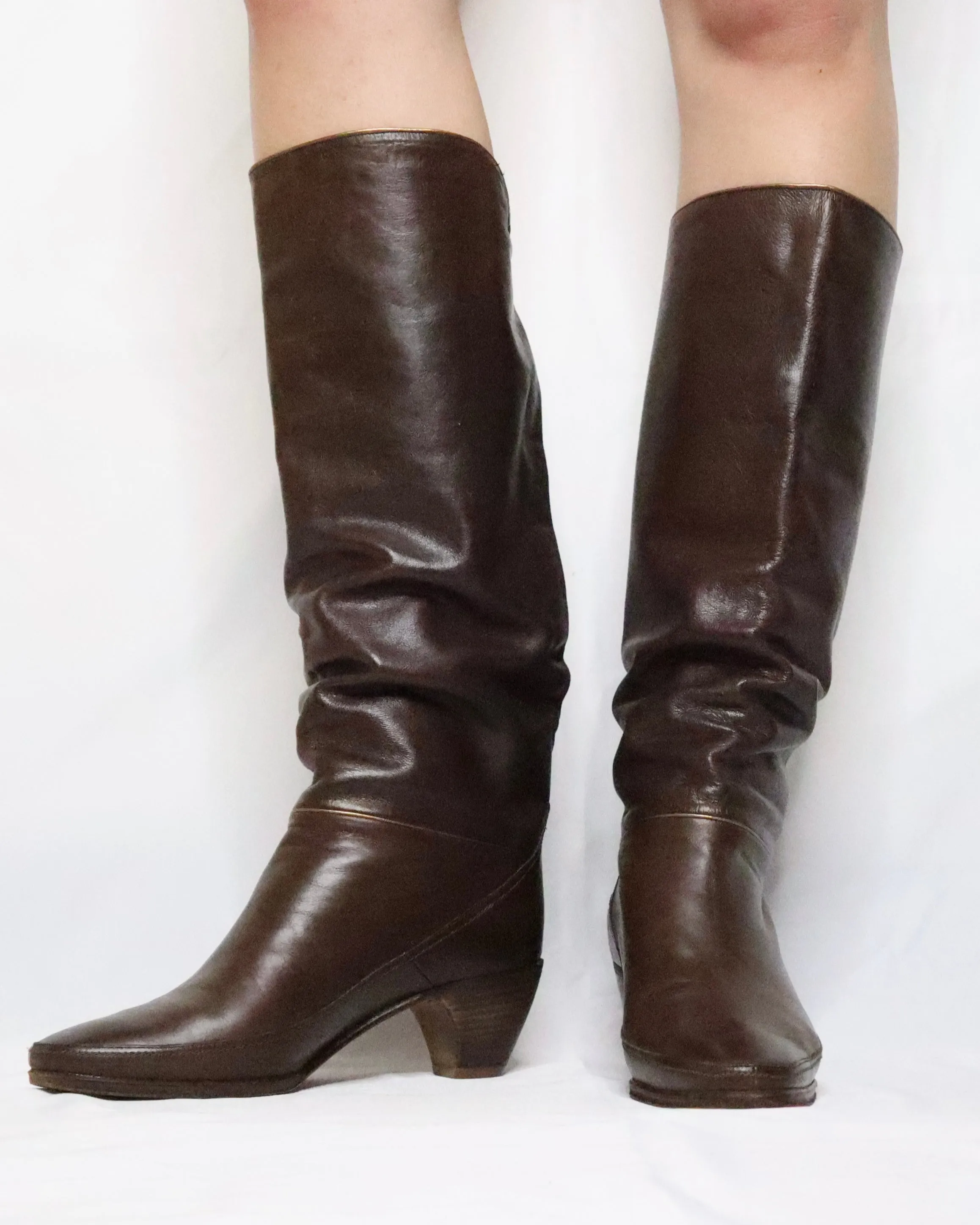 Slouchy Leather Riding Boots (6 US/36.5 EU) Adidas Dame Certified 3 Low Shoes