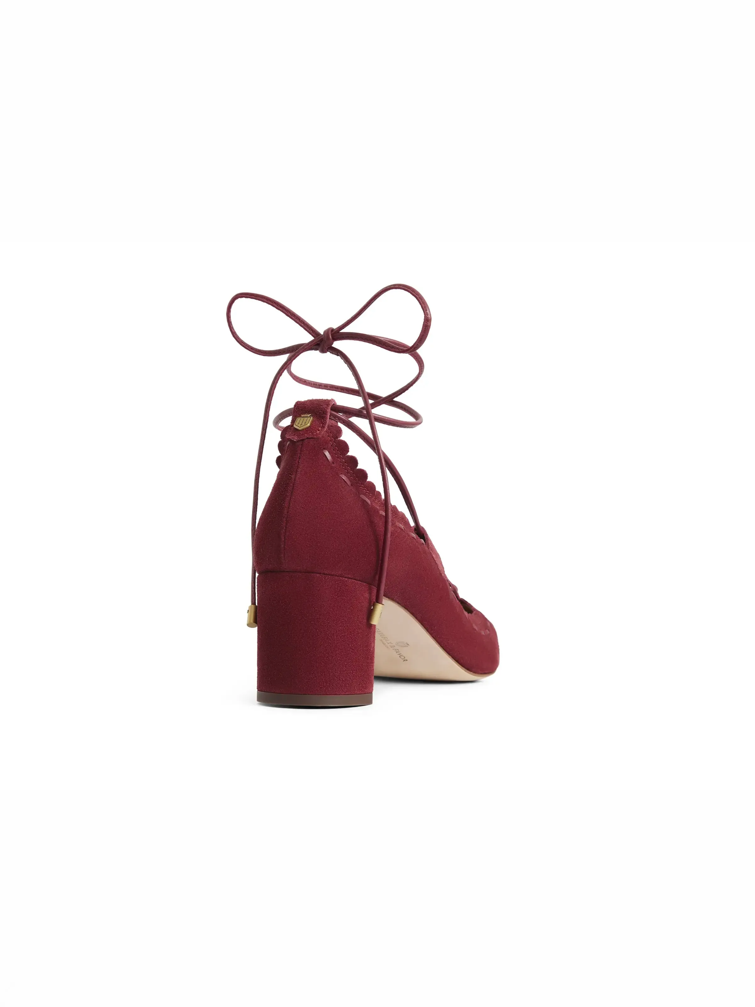 Loafers Italian Pembridge Mid Heel - Ruby