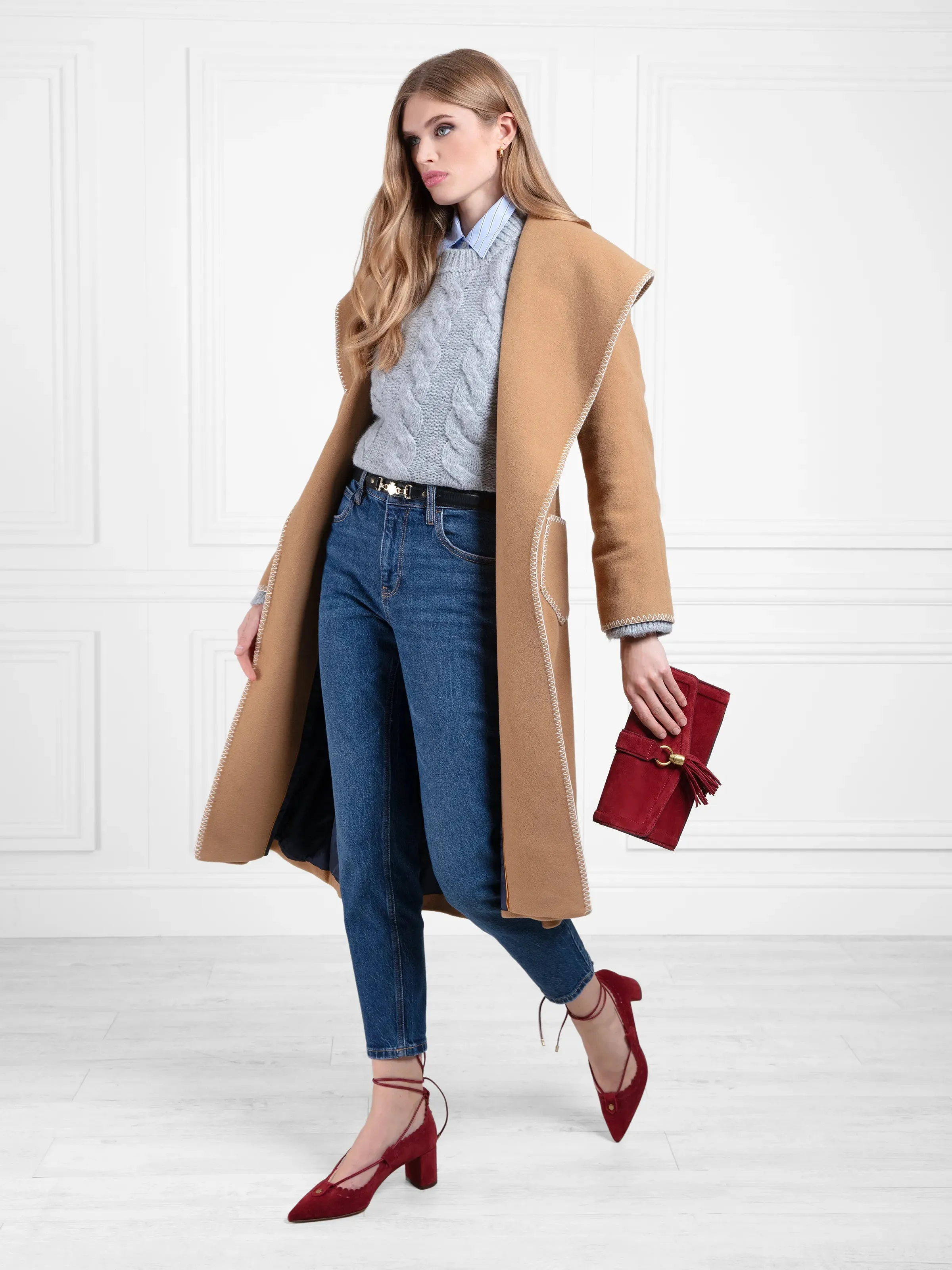 Tb Phelps Loafers Pembridge Mid Heel - Ruby