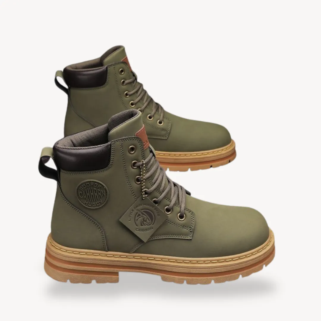 Loravelle | Men's Leather Boots Composite Moc Toe Work Boots