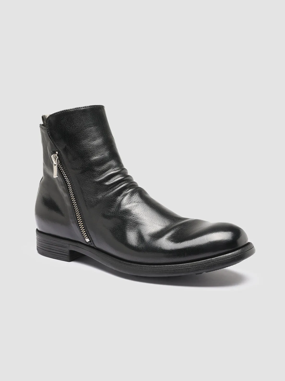 M.i.a Boots CHRONICLE 042 - Black Leather Ankle Boots